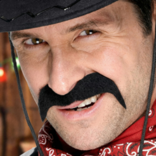 Cowboy Viikset Musta