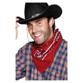 Cowboy Bandana Tummanpunainen