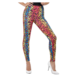 Neonväriset Leopardileggingsit