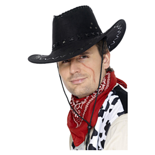 Cowboy Hattu Kulunut Musta
