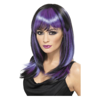 Glamour Peruukki Violetti/Musta