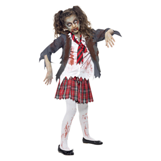 Zombie Koulutytt&ouml; Lasten Naamiaisasu