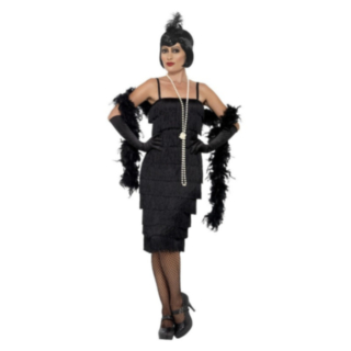 20-luvun Charleston Flapper Asu Musta