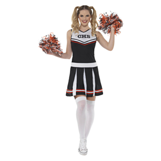 Cheerleader-asu mustavalkoinen