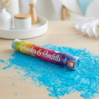 Gender Reveal Konfettitykki Sininen