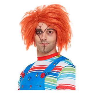 Punainen Chucky-peruukki