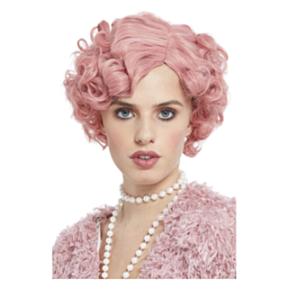 Flapper Peruukki Vaaleanpunainen