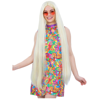 Ekstra Pitkä Hippiperuukki Blondi