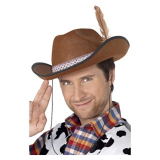 Ruskea cowboy-hattu