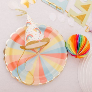 Pastel Mix Lautaset Kultareuna