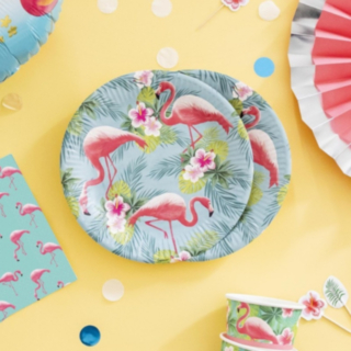 Paratiisi Flamingo-lautaset