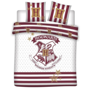 Harry Potter® Kingsize Puuvilla Lakanat Valkoinen/Punainen