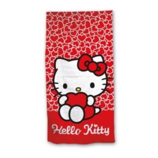 Hello Kitty® Sydämet Pyyhe Punainen