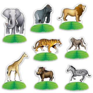 Safari Eläimet Hunajakennokoristeet