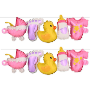 Babyshower Foliopallonauha Vaaleanpunainen