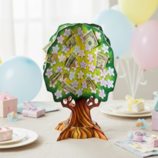 Babyshower Rahapuu Keskikoriste