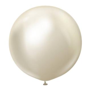 Premium Jättikokoiset Lateksi-ilmapallot Kromi White Gold