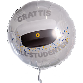 Pyöreä Grattis Till Studenten Folioilmapallo