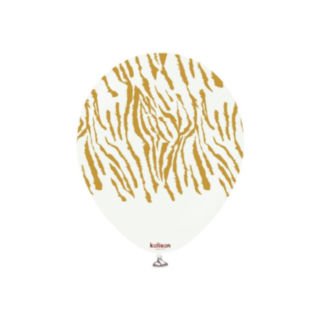 Premium Lateksipallot Safari Tiger Valkoinen/Kulta