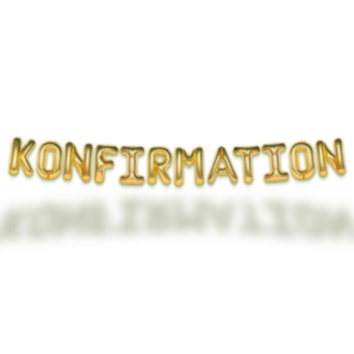 Konfirmation Ilmapallonauha Kulta