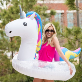 Jättikokoinen Glitter Unicorn Uimarengas