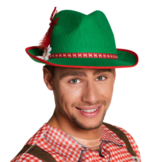Tirolinhattu Vihreä/Punainen