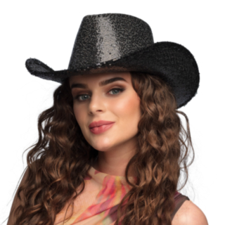Kimaltava Cowboyhattu Musta