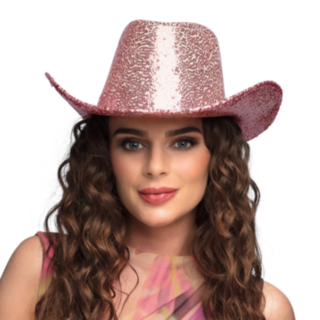 Kimaltava Cowboyhattu Vaaleanpunainen