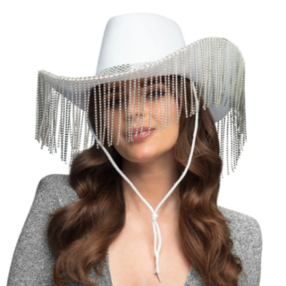 Cowboyhattu Helmillä Valkoinen