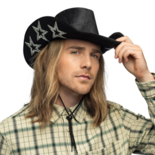 Tähticowboyhattu Musta
