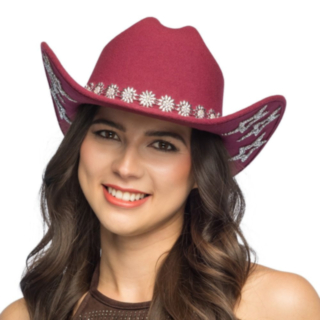 Tähtikukka-cowboyhattu, tummanpunainen