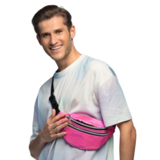 Holografinen Vyölaukku Pinkki