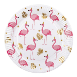 Pinkit Flamingot Pahvilautasia