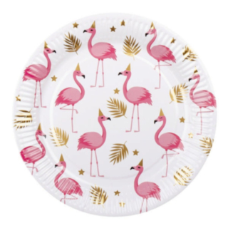 Pinkit Flamingot Pahvilautasia
