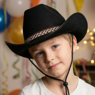 Lasten musta cowboy-hattu
