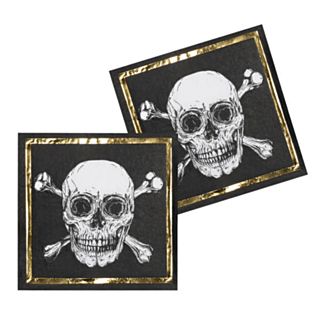 Piraatti-servetit, 12 kpl, 33x33 cm
