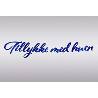 Sininen Tillykke Med Huen Kirjainnauha
