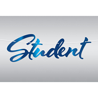 Sininen Student-kirjainnauha