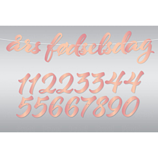 Pinkki DIY Fødselsdag Kirjainnauha