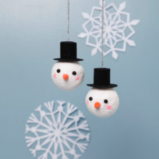 DIY lumiukko-joulukoristeet