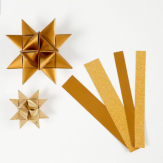 DIY glitter kultaiset joulutähdet