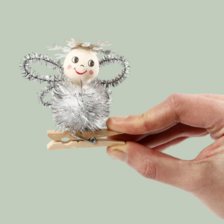 Pyykkipoikaenkeli joulukuusenkoriste, DIY