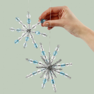 DIY lumihiutale-joulukoristeet