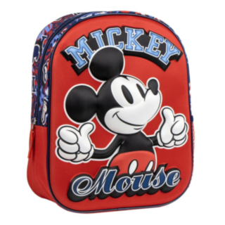 Mikki Hiiri® 3D Reppu Punainen