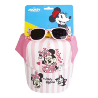 Minnie Mouse® Raidallinen Lippis & Aurinkolasit