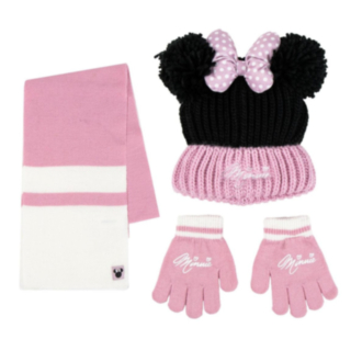 Minnie Mouse® Pipo, Hanskat & Kaulaliina Vaaleanpunaiset