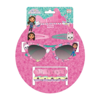 Gabby's Dollhouse® Aurinkolasit & Hiustarvikesetti Vaaleanpunainen