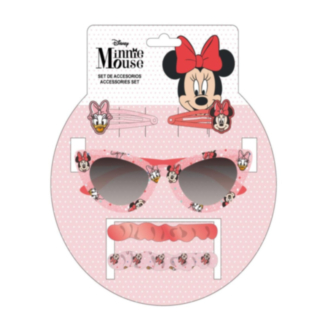 Minnie Mouse® Aurinkolasit & Hiustarvikesetti Vaaleanpunainen