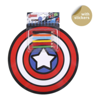 Avengers® Captain America Kilpimuistikirja ja Värikynät