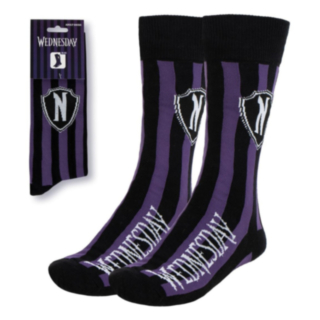 Wednesday® Raidalliset Sukat Musta/Violetti 36-43